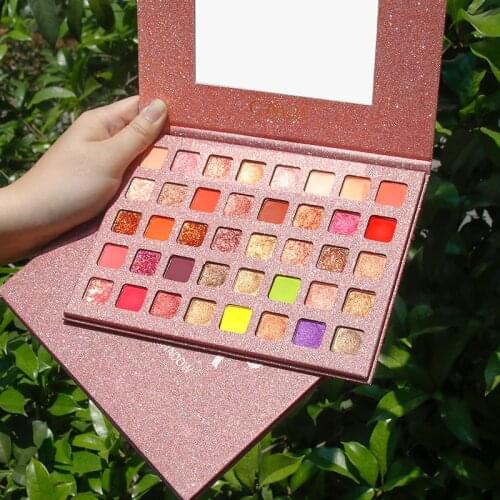 40 Colors Glitter Matte Eyeshadow Palette Makeup Glitter Pigment Smoky Eyeshadow Palette Waterproof Cosmetics