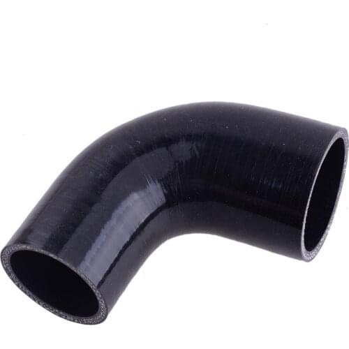 Car Black 2" To 2.5" 90 Degree 4ply Reducer Elbow Silicone Hose Turbo Intake Intercooler Coupler Pipe Universal