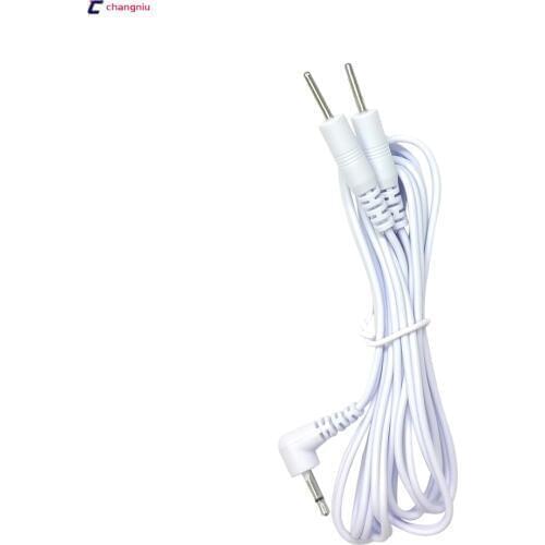 Free shipping 10pcs/lot DC 2.5MM 2 in 1 Head electrode wires /cable for digital device and TENS machine