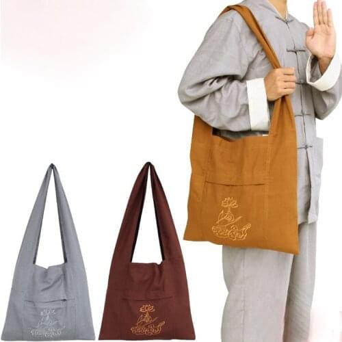 Buddhism bag shaolin monk kung fu bags rohan arhat zen lay bales meditation package buddhist backpack