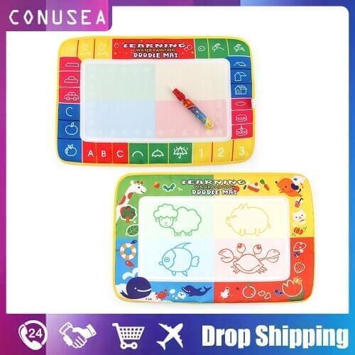 Early Educational doodle Magic Water drawing board Mat canvas baby education drawing coloring painting blanket tablet Toys child