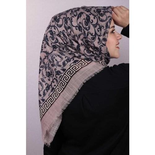 ERBİL PATTERNED LINEN FLAMLI SCARF-DESEN-06-RENK-09