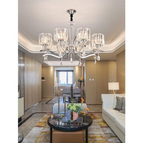 Crystal living room chandelier modern minimalist creative American lighting chandelier luxury led bedroom dining room chandelier