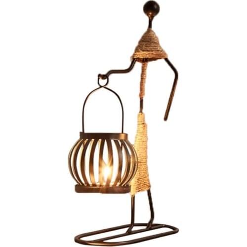 Creative Beautiful Nordic Candlestick Abstract Iron Men Candle Holder Home Bar Restaurant Artistic Ambience Decor Display Mold