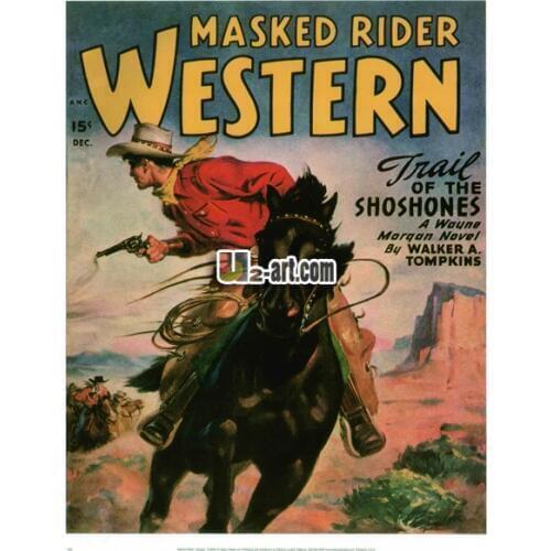 Cool Boys bed room decor supply craft canvas prints cowboy picture of masked rider western wine HR0057B Free shipping