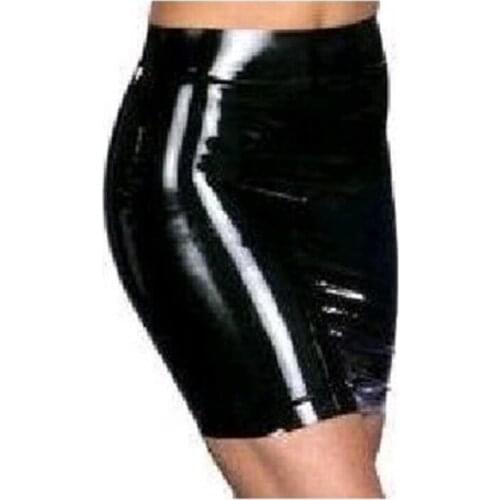 Latex Skirt Black Sexy Clubwear Catsuit Mini Latex skirt Shapewear Rubber Sleeveless sexy fetish mini skirt