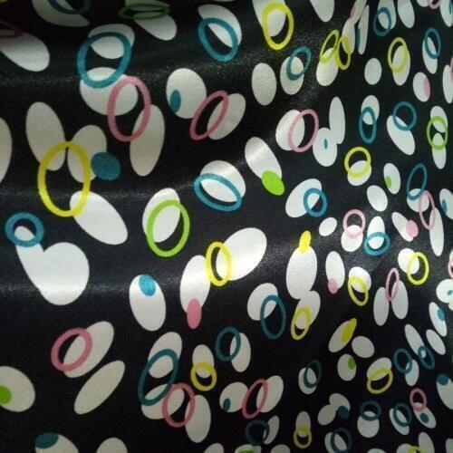 Cartoon Satin Dots Charmeuse Fabric DIY Cap Tilda Lining Material Glossy Polyester Fabric