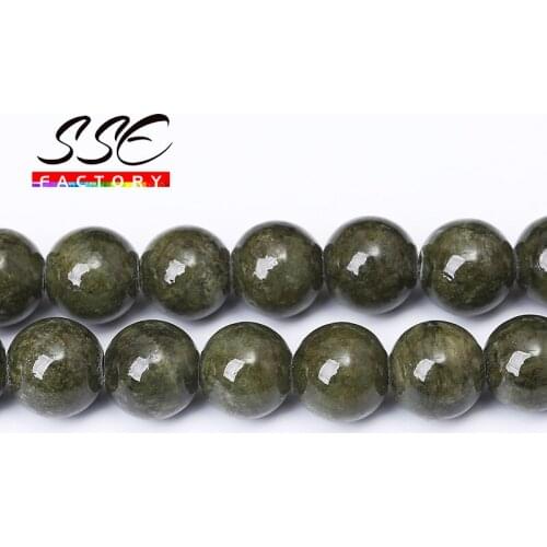 Natural Stone Dark Green Chalcedony Jades Beads Round Loose Spacer Beads For Jewelry Making 4/6/8/10/12mm DIY Handmade Bracelets