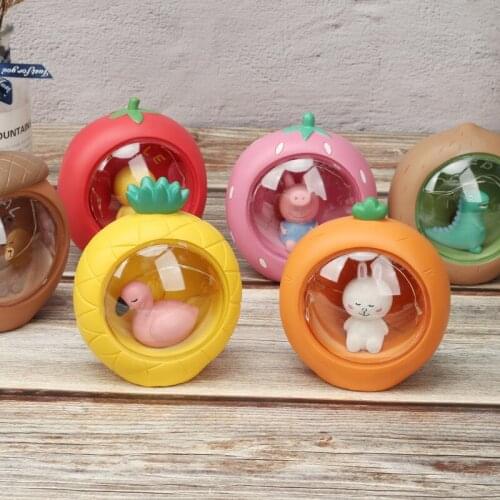 Vogliovoi Night Light Cartoon Animal Zoo Resin Ornaments 3500k For Children Kid Bedside Reading Table Decoration