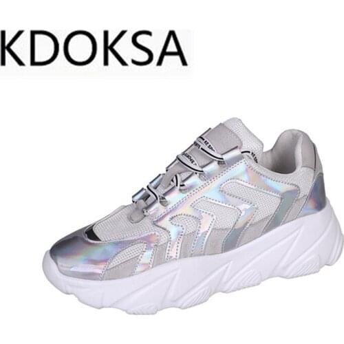 2021 spring and autumn new sports vulcanized shoes casual Korean version of Harajuku all-match thick-soled breathable womens sh