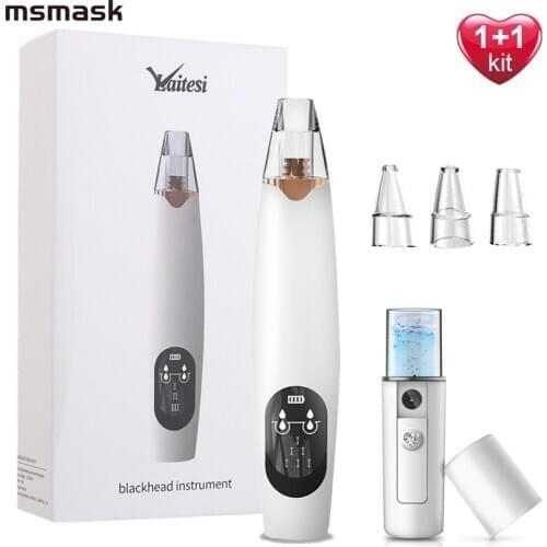 New Electric Blackhead Remover Vacuum Deep Facial Cleansing Ance Remover Pimple Black Head Suction Vacuum Pore Cleaner Skin Care