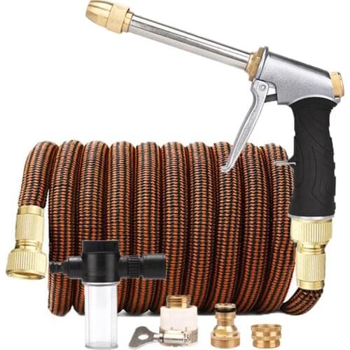 NEW Expandable Garden Water Hose Magic Flexible High Pressure Car Wash Plastic Pipe Watering Hose with Universal Connector Kits