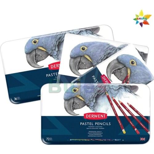 Original Derwent Pastel pencils 12 24 36 72 colors Tin box Britain Professtional Art Pencil set Artist Professtional pencils
