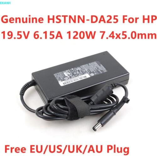 Genuine HSTNN-DA25 19.5V 6.15A 120W 7.4x5.0mm HSTNN-LA25 AC Adapter For HP Envy DV4-5300 DV6-7300 DV7-7300 Laptop Power Charger