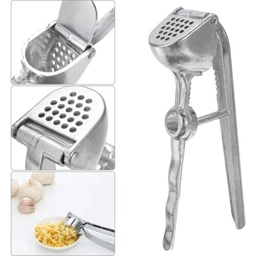 Aluminum Alloy Garlic Press Crusher Home Kitchen Cooking Garlic Squeezer Masher Mincer Handheld Garlic Grinding Tools