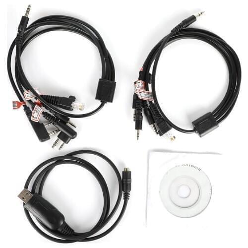 Walkie talkie 8 in 1 USB Programming Cable for Motorola PUXING BaoFeng UV-5R for Yaesu for Wouxun hyt for Kenwood Car Radio