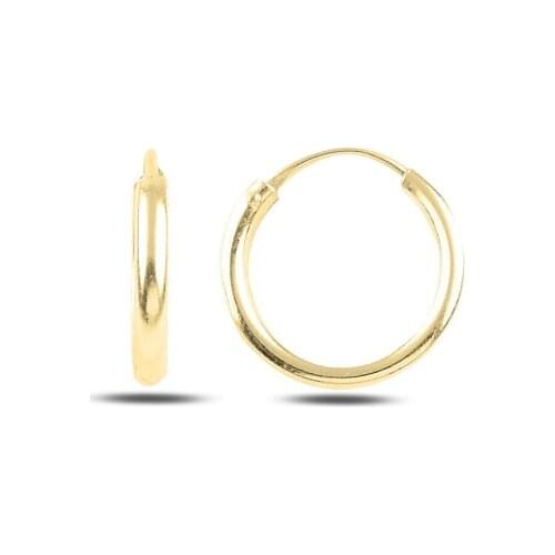 Silver 925 Sterling 16mm Simple Ring Earrings