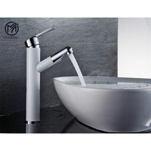 Bathroom Faucet Brass Chrome Faucet Gold Brushed Sink Mixer Tap Vanity Hot and Cold Pull Out Water Mixer Tap Bathroom Faucets