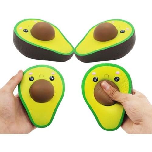 Kawaii Avocado Diy Antistress Squishy Toys Simulated Fruit Series Slow Rising Stress Relief Funny Toy for Adults Baby Xmas Gift