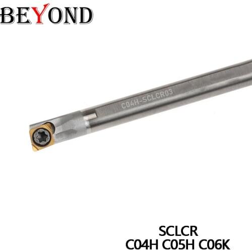 BEYOND Hard Alloy C04H C05H C06K SCLCR Carbide Tungsten Steel Internal Turning Tools Insert Hole Lathe Cutter CNC