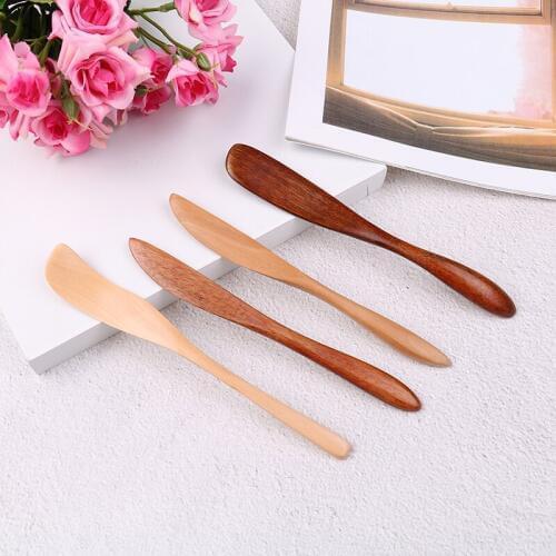 High Quality Knife Style Wooden Mask Japan Butter Knife with Thick Handle Marmalade Knife Dinner Knives Tabeware