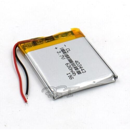 10Pcs 3.7V 630mAH 403443 Li-Polymer Rechargeable lithium Li-ion Battery For Toy Recorder GPS MP3 MP4 Cell phone Glasses Navigato
