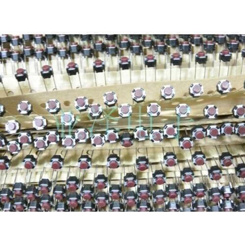 20pcs Original EVQ11G05R tact switch 6*6*5MM 2 feet Red head light touch button