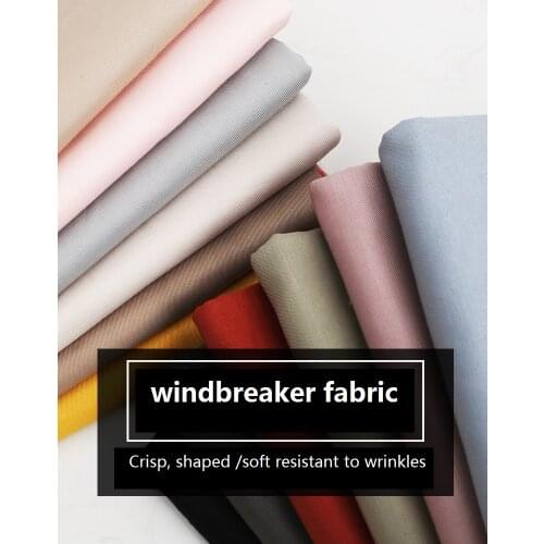 150cmx50cm Windbreaker Fabric Anti-wrinkle Nylon Cotton Solid Color Woven Twill Coat Jacket Parker Clothing DIY Sewing Fabric