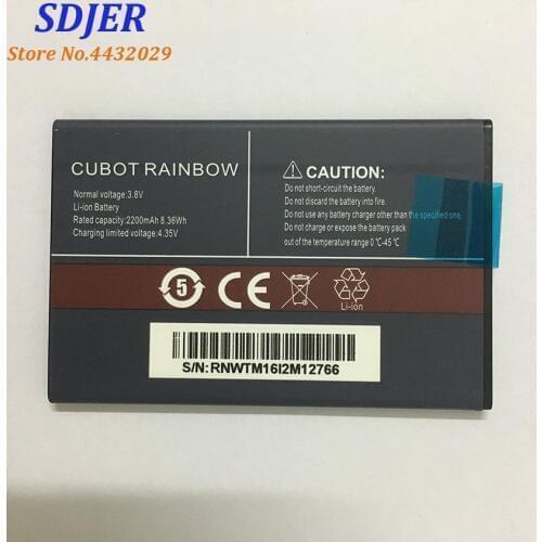 New CUBOT RAINBOW Battery 2200mAh Replacement backup battery For CUBOT RAINBOW Cell Phone In Stock