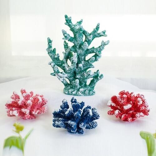 Fish Tank Landscaping Multi-Color Coral Simulation Resin Coral Aquarium Landscaping Decorative Ornaments