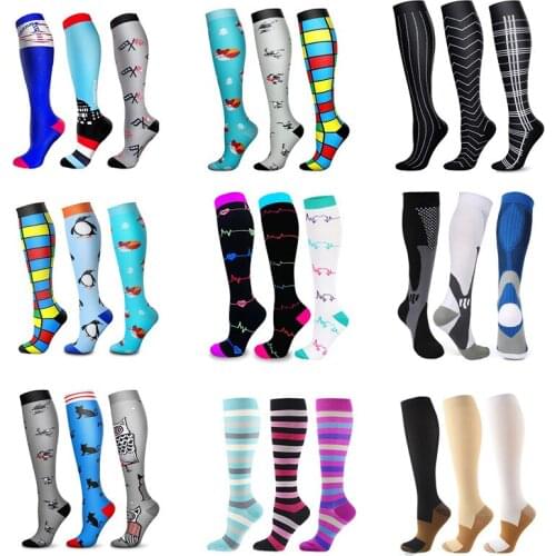 Compression Stockings Unisex Varicose Veins Socks For Men & Women Sports Nurse Running Flight Travels Multi Pairs Dropshipping