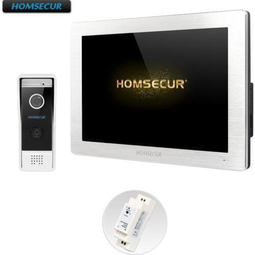 HOMSECUR 4 Wire Video Door Entry Phone Call System with 1.3MP Waterproof Camera BC031HD-B+BM714HD-S