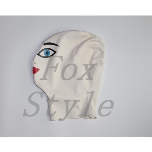 Rubber latex fetish doll mask Special Use>>Cosplay>>Hats