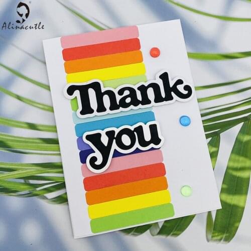 Metal Cutting Die Cut Shadow Letter Thank You Scrapbooking Paper Craft Handmade Card Album Punch Art Cutter Alinacutle