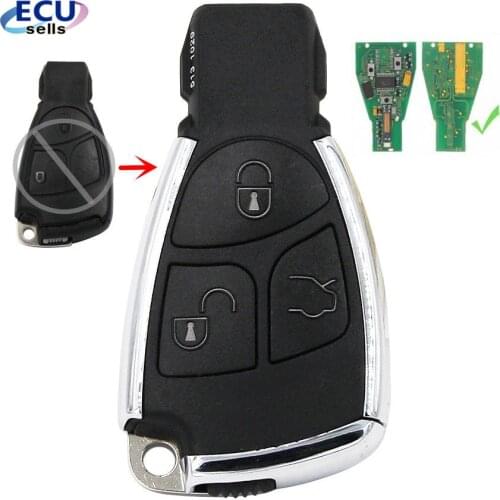 Modified Silver 3 button remote key 433MHz For Mercedes Benz B C E S ML CLK CL Class W203 W204 W210 W211 W212