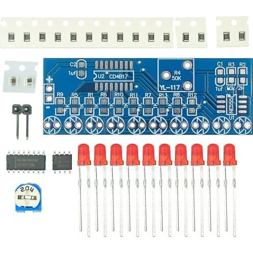 NE555+CD4017 Light Water Flowing Light LED Module DIY Kit NE555 + CD4017 Kit