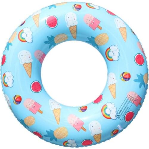 Inflatable Colorful Swimming Ring Safety Children Adult Pool Float Circle Summer Inflatable Pool Toy Kids Swimming Circle Cute