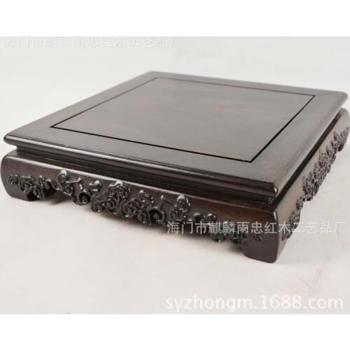 [Rain] Redwood Redwood Zhong jade stone plinth ebony statue vase bonsai Ganoderma Square station
