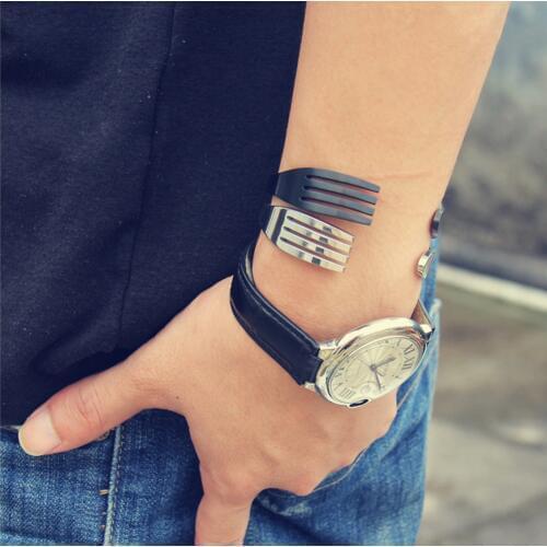 Rose Gold Stainless Steel Knife Fork Cuff Bracelets Bangles for Women/Men Titanium cuff bracelet bijoux femme