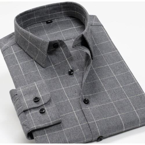 Oversized 5XL 6XL Mens Button Down Regular Fit Long Sleeve Plaid Cotton Casual Shirts 2021new Arrivals Men Casual Fat Shirts