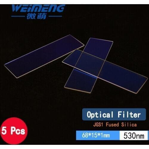 Weimeng 5pcs lase filter glass 68*15*1mm 530nm JGS1 quartz optical lens for laser cutting welding marking beauty machine