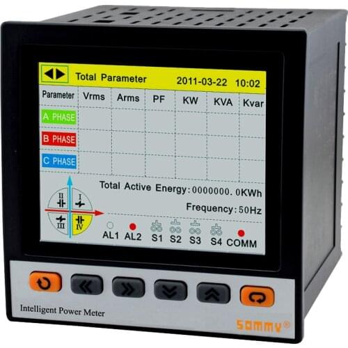 3 Phase Electric Power Recorder with USB and SD port / Free Shipping Cost