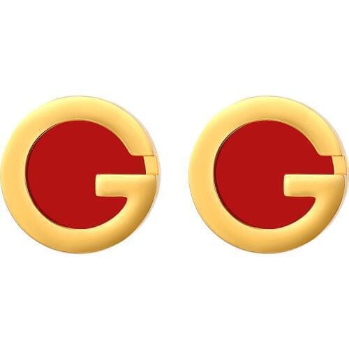 Trendy 3Color Big Stone Earrings For Women Fashion G Shape Earrings Statement Modern Jewelry Gift for Girls Ladies Free Dropship