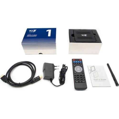 TOX1 Android- 9.0 4GB 32GB WiFi Smart TV Set-Top Box Quad-Core Media Player 32CB