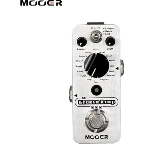 MOOER Groove Loop Guitar Pedals Drum Machine Looper Pedal 3 Modes Max 20min Recording Time Tap Tempo Guitar Effect Processor New