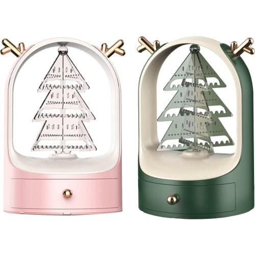 Jewelry Tree Earring Necklace Hanger Holder with Ring Drawer, Vanity Top