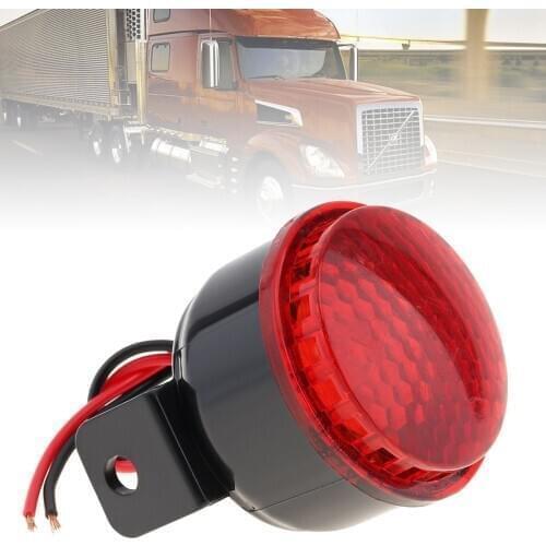 12V -24V 6 Tones Car Reversing Alarm Auto Horn Speaker Beeper Buzzer Durable Motorcycle Warning Brakes Horn with Red LED Light
