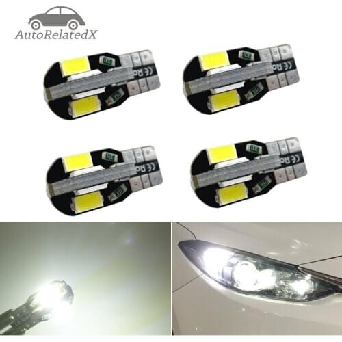 4x Canbus T10 W5W 921 Car Led Light 5730 Chip Auto Clearance Lamp Reading Number Plate Light Interior Lamp Bulb 12V White