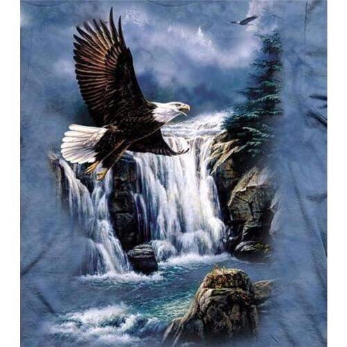 3D DIY Diamond Painting Bird 5D Diamond Embroidery Cross Stitch Needlework Forest Eagle Fly Bird Animal Home Decorative