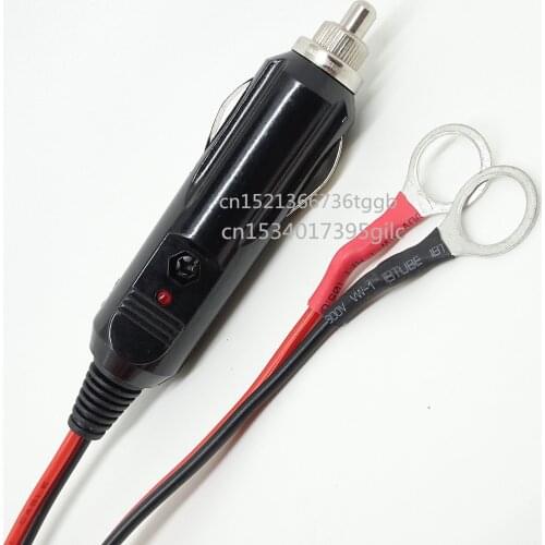 Car Motorcycle Battery Charger Cable 12V Cigarette Lighter Female to Socket Eyelet Terminal Ring Terminal Wire Car Inverter Powe